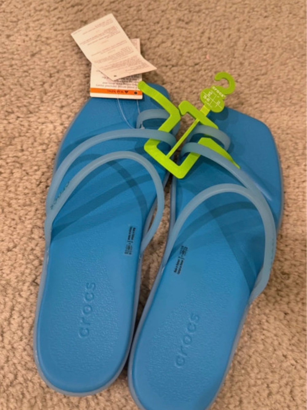 CROCS Women’s Light Blue Strappy Slide Sandals